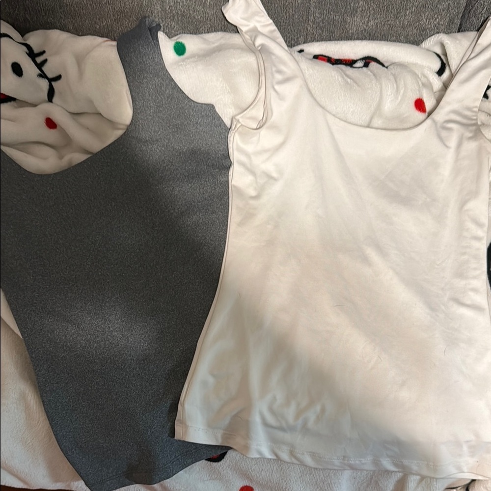 Dynamite Gray and White Tank Tops Classic Sleeveless Design